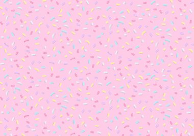 Fırın geçmişi. Pastel şekeri açık pembe arka planda serpiştirir.. 