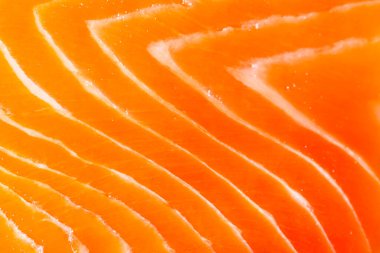 Arka plan olarak somon dokusu. Somon balığını yakından çek. Makro fotoğraf.