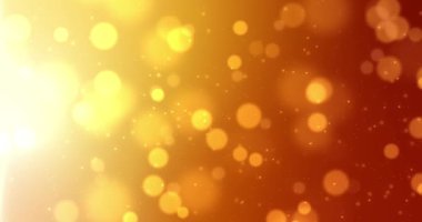 Ilık renkler, optik ışıltılı arka plan. Toz ve parıltı parçacıkları. Döngü Canlandırması