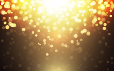 Altın renkli lüks bokeh ve ışıltılı yumuşak ışık soyut arka plan, Vektör 10 illüstrasyon bokeh parçacığı, arka plan dekorasyonu