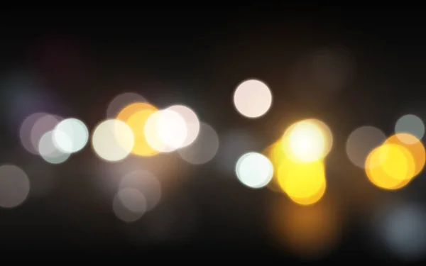 Stadsverlichting Nachts Bokeh Zacht Licht Abstracte Achtergrond Vector Eps Illustratie — Stockvector