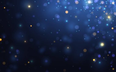 Noel mavisi çam ormanlarının bitki örtüsü arka planı. Yeşil bahçe ağaçları düğün davetiyesi. Bokeh Işık Sanatı