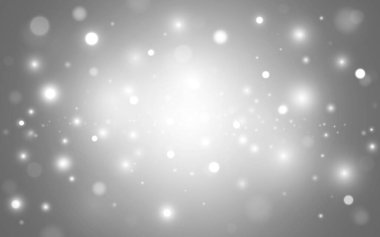 Zarif Beyaz Parlak Bokeh Arkaplanı Gri gradyan arka planda parlayan beyaz bokeh ışıkları. Arkaplan dekorasyonu