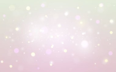 Pastel Bokeh Işık Arkaplanı Pembe ve Sarı Yumuşak rüya gibi parlak noktalar Bebek partisi ve düğün tasarımları için arka plan dekorasyonu