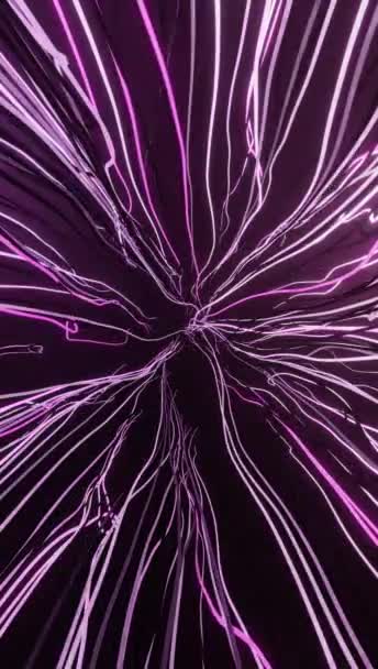 Infinity Loop Abstrakt Vertikal Render Bioteknologi Bakgrund Vit Och Violett — Stockvideo