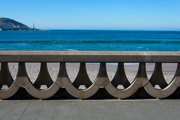 Balcony Sea Beach Coruna Coruna Spain —  Fotos de Stock