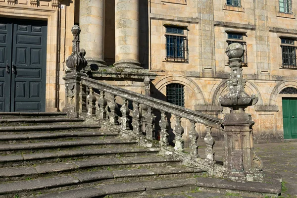 Facciata Del Monastero San Martino Pinario Scale Cancello Santiago Compostela — Foto Stock