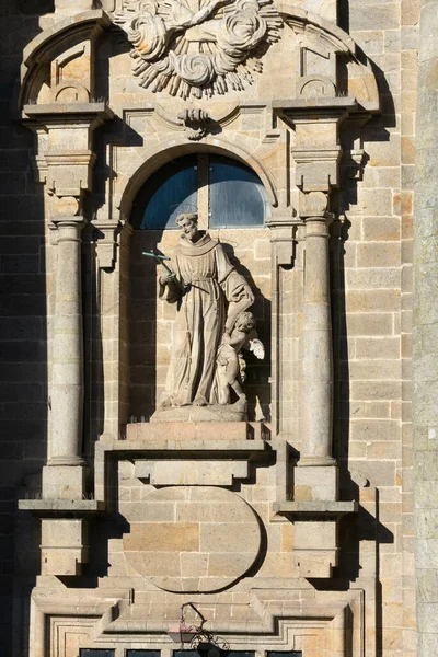 Статуя Монастыря Сан Франциско Сантьяго Компостела Галисия Испания — стоковое фото