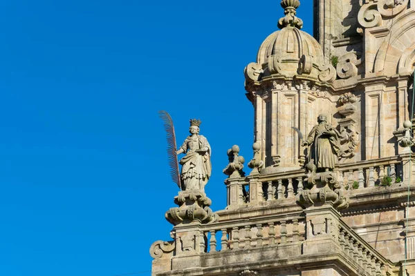 Santiago Compostela Aartskathedraal Basiliek Kathedraal Een Bedevaartsoord Weg Van James — Stockfoto