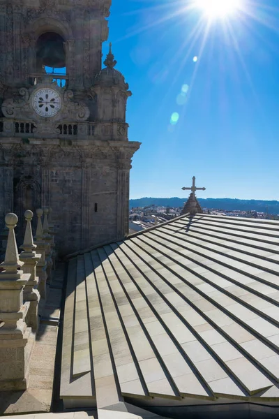 Santiago Compostela Galicië Spanje Februari 2023 Uitzicht Santiago Compostela Kathedraal — Stockfoto