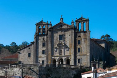 Padron, Galiçya. İspanya. 6 Şubat 2023. O Carme Manastırı manzarası. Carmo Kongresi