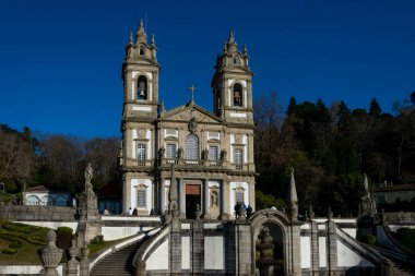 Braga, Portekiz. 11 Şubat 2023. Bom İsa 'nın Kilisesi Monte Mabedi