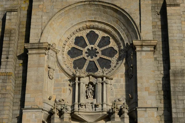 Ροζέτα Καθεδρικού Ναού Του Πόρτο Πόρτο Πορτογαλία — Φωτογραφία Αρχείου