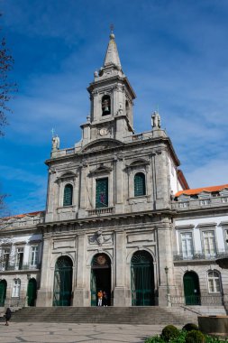 Oporto, Portekiz. 13 Şubat 2023. Kutsal Üçlü Kilisesi, Igreja da Santissima Trindade