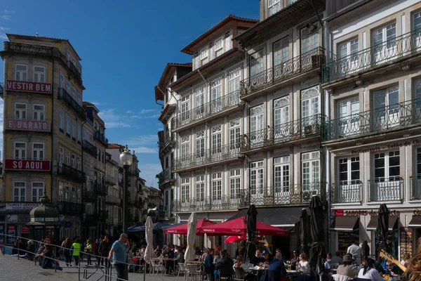 葡萄牙波尔图 2023年2月13日花街Rua Das Flores典型的建筑立面 — 图库照片