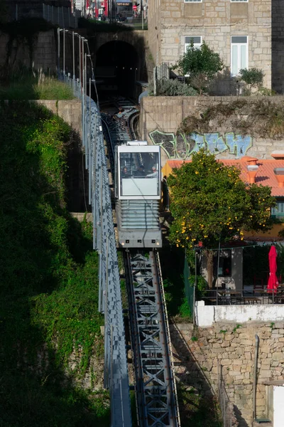 stock image Oporto, Portugal. February 13, 2023. View of Funicular dos Guindais