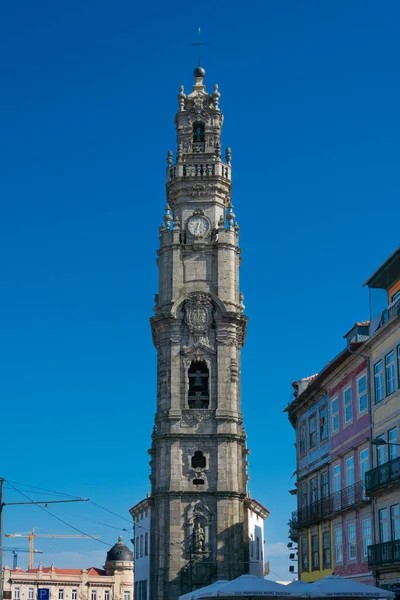 stock image Oporto, Portugal. February 14, 2023. Clerigos Tower, the highest bell tower in Portugal