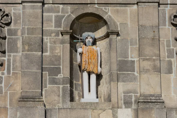 Порту Португалия Февраля 2023 Года Статуя Иисуса Фасаде — стоковое фото