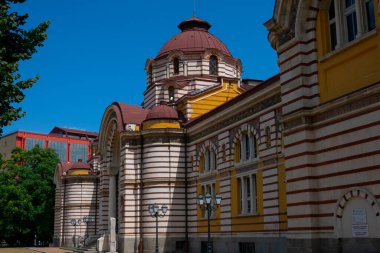 Sofya, Bulgaristan. 19 Ağustos 2023. Sofya Merkez Maden Banyoları Binası