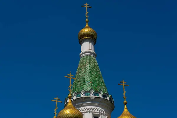 Iglesia Rusa Iglesia San Nicolás Hacedor Milagros Una Iglesia Ortodoxa — Foto de Stock