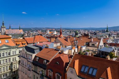 Brno, Çek Cumhuriyeti. 25 Haziran 2024. Brno şehrinin hava manzarası