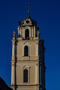 Aziz Vaftizci Yahya ve Havari Aziz John ve Evangelist Kilise Kulesi. Vilnius, Litvanya