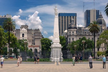 Buenos Aires, Argentina. January 01, 2025. May Pyramid (Piramide de Mayo) monument located at May Square (Plaza de Mayo) clipart