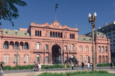 Buenos Aires, Argentina. January 04, 2025. The Pink House (Casa Rosada), the president government house also called Casa de Gobierno clipart