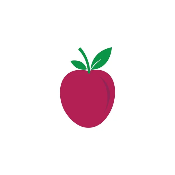 Pflaume Frucht Symbol Logo Vektor Design — Stockvektor