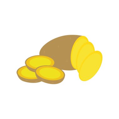 Patates ikonu logo vektör tasarımı