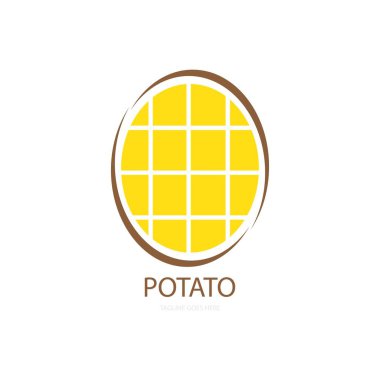 Patates ikonu logo vektör tasarımı