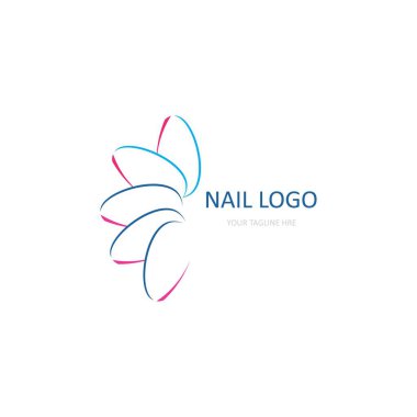 Çivi, menikür simgesi logo vektörü