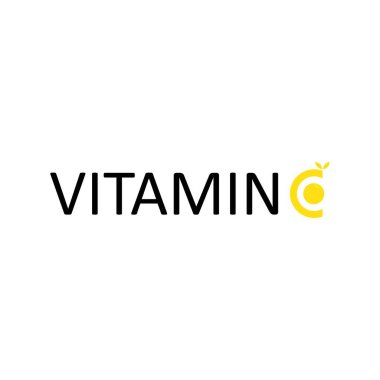 C vitamini logo vektör tasarımı