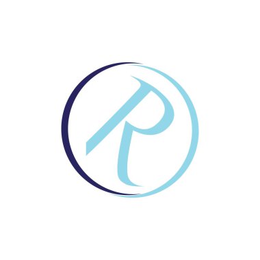 R harfi simgesi logo vektör tasarımı