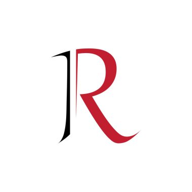 R harfi simgesi logo vektör tasarımı