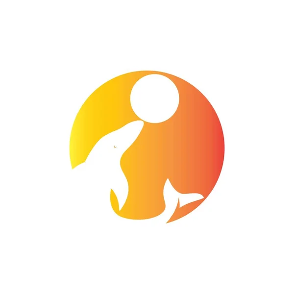 Dolphin Icon Logo Vector Design — Stock Vector