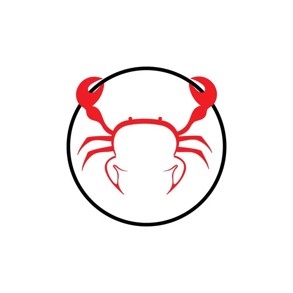 Icône Crabe Logo Vectoriel Design — Image vectorielle