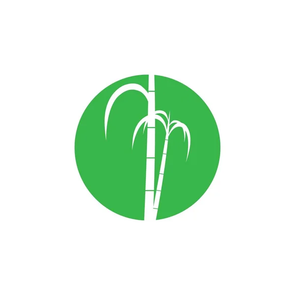 Ζάχαρη Ζαχαροκάλαμο Λογότυπο Διάνυσμα Σχεδιασμό — Διανυσματικό Αρχείο