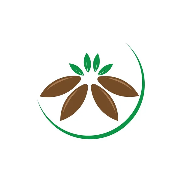 Cassava Simgesi Logo Vektör Tasarımı — Stok Vektör