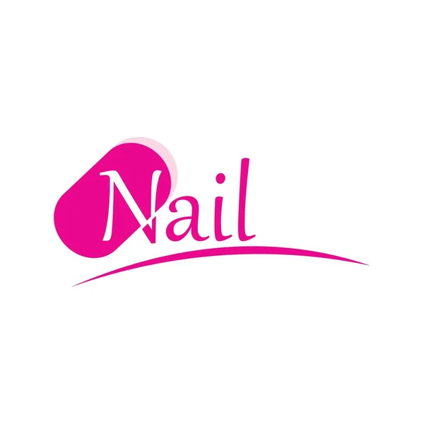 Nail Menicure Icon Logo Vector — Stock Vector