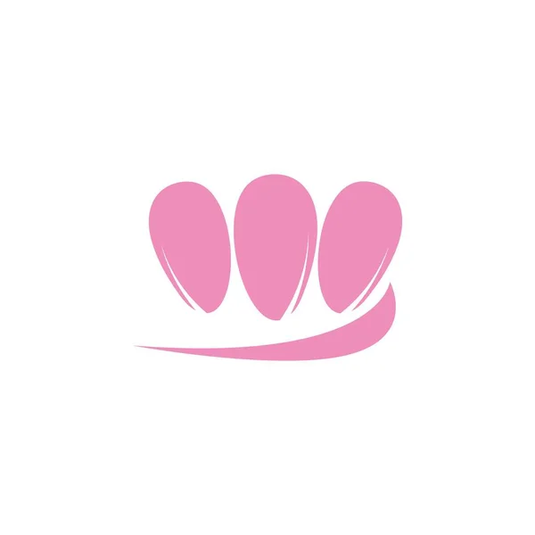 Çivi Menikür Simgesi Logo Vektörü — Stok Vektör