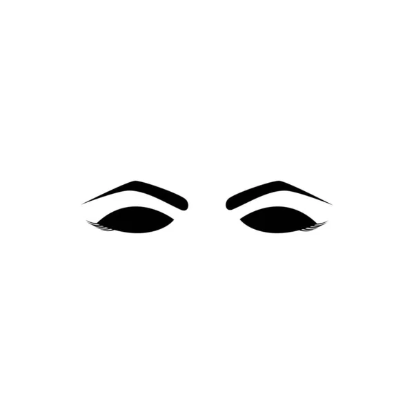 Векторный Дизайн Логотипа Бровей — стоковый вектор
