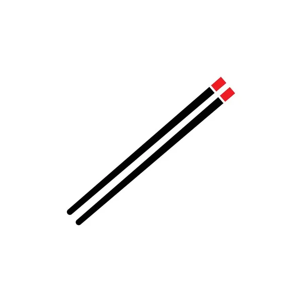 Chopstick Ikon Logotyp Vektor Design — Stock vektor