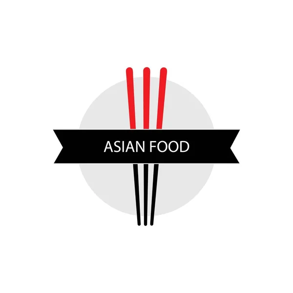 Chopstick simgesi logo vektör tasarımı