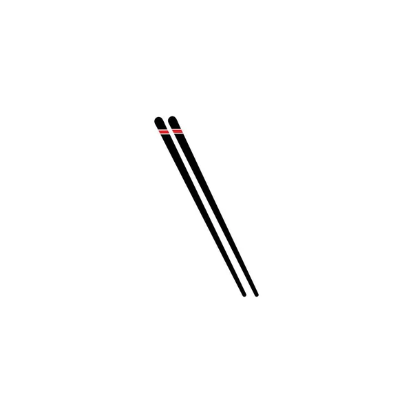 Chopstick Icona Logo Vettoriale Design — Vettoriale Stock
