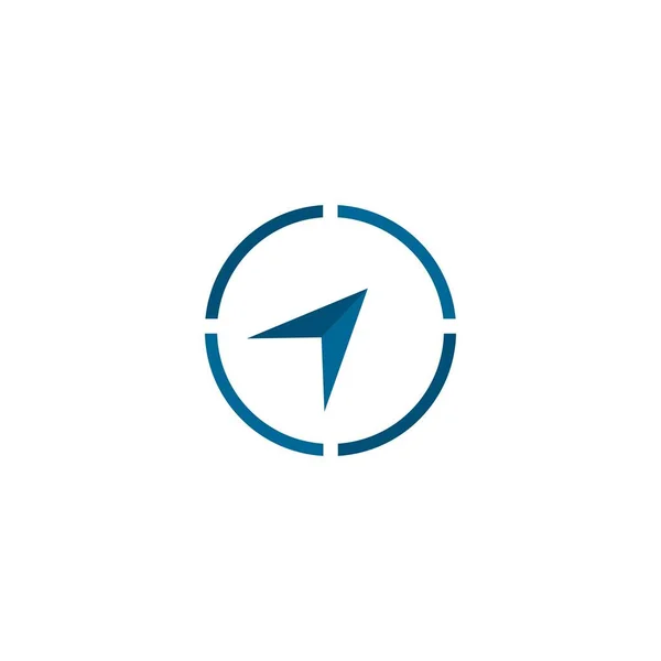 コンパスアイコンのロゴベクトルデザイン — ストックベクタ