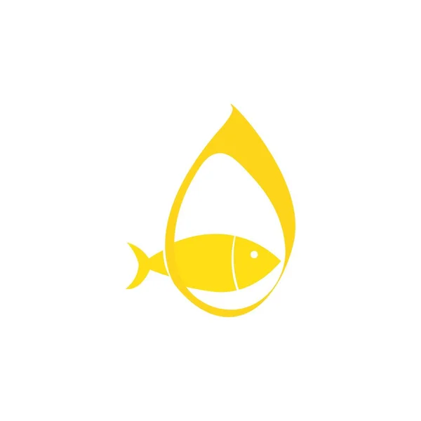 魚油のアイコンのロゴベクトル無料 — ストックベクタ
