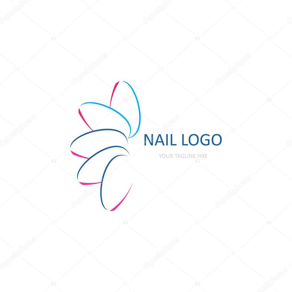 Nail, menicure icon logo vector