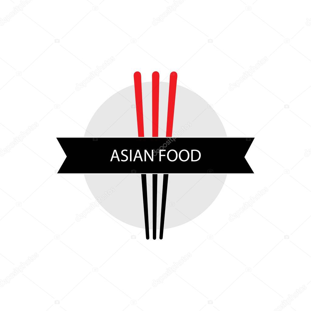 Chopstick icon logo vector design