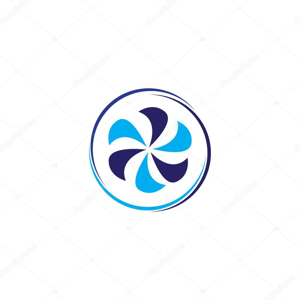 Air conditioner icon logo vector design